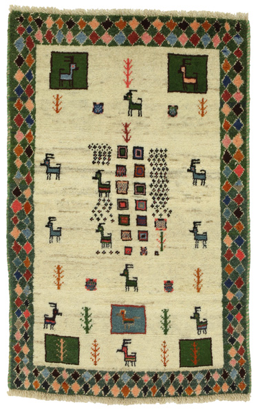 Gabbeh - Qashqai Персийски връзван килим 120x75