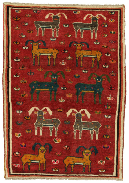 Gabbeh - Qashqai Персийски връзван килим 141x96