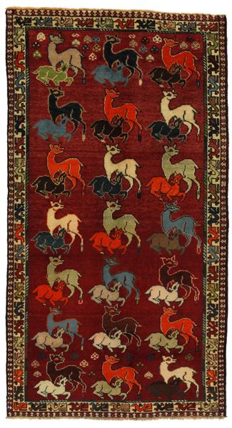 Gabbeh - Qashqai Персийски връзван килим 220x119