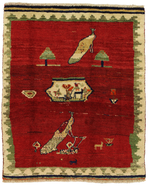 Gabbeh - Qashqai Персийски връзван килим 145x116