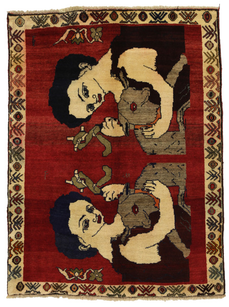 Gabbeh - Qashqai Персийски връзван килим 150x112