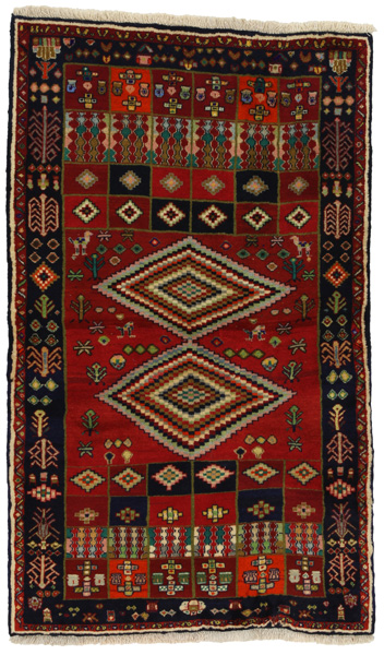 Gabbeh - Qashqai Персийски връзван килим 156x92