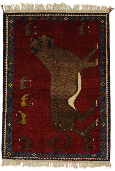 Gabbeh - Qashqai Персийски връзван килим 142x102