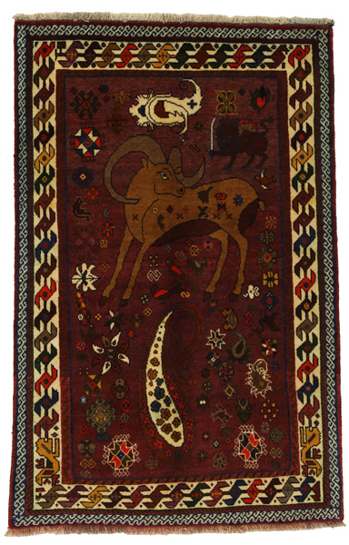 Gabbeh - Qashqai Персийски връзван килим 164x104