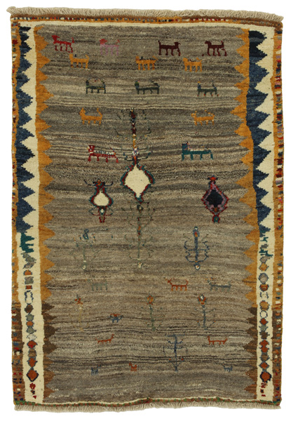 Gabbeh - Qashqai Персийски връзван килим 153x104