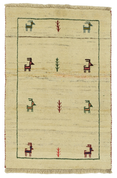 Gabbeh - Qashqai Персийски връзван килим 123x79