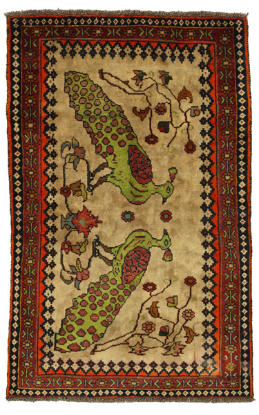 Gabbeh - Qashqai Персийски връзван килим 164x103