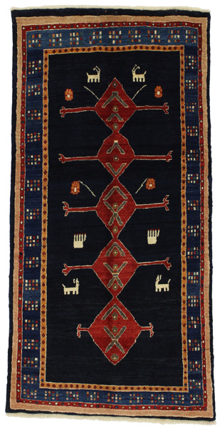 Gabbeh - Qashqai Персийски връзван килим 211x105