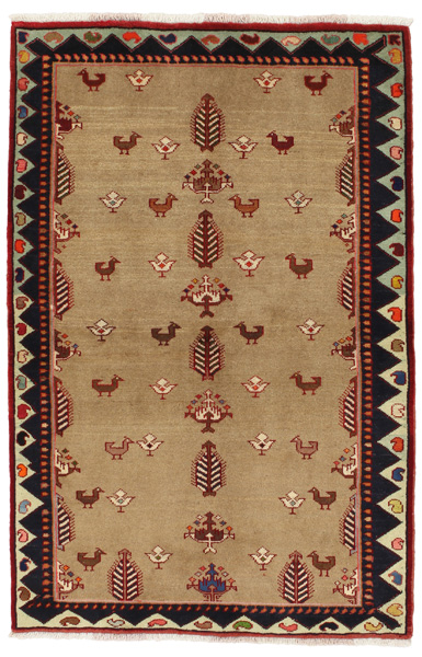 Gabbeh - Qashqai Персийски връзван килим 195x127