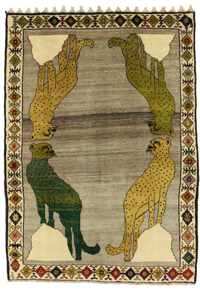 Gabbeh - Qashqai Персийски връзван килим 217x154