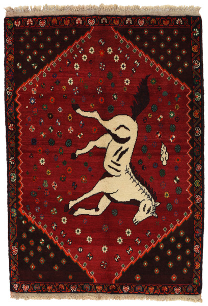 Gabbeh - Qashqai Персийски връзван килим 156x106