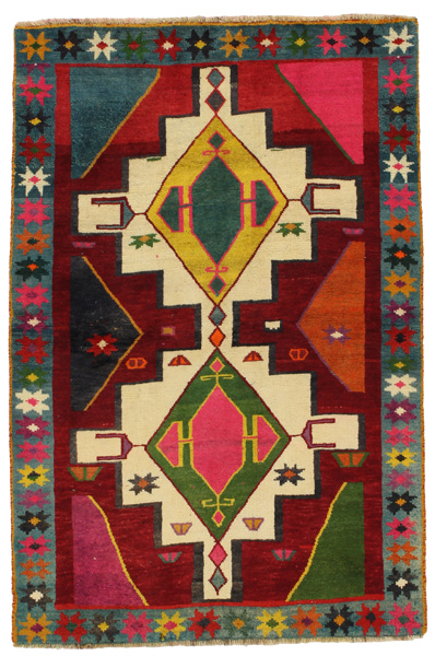 Gabbeh - Qashqai Персийски връзван килим 195x128