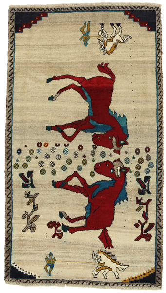 Gabbeh - Qashqai Персийски връзван килим 210x118