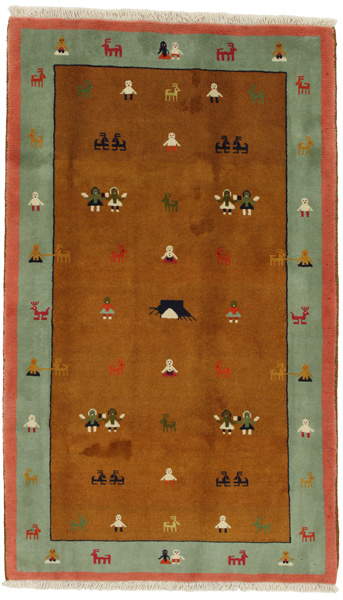 Gabbeh - Qashqai Персийски връзван килим 204x121