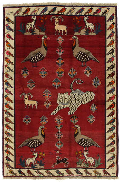 Gabbeh - Qashqai Персийски връзван килим 194x131