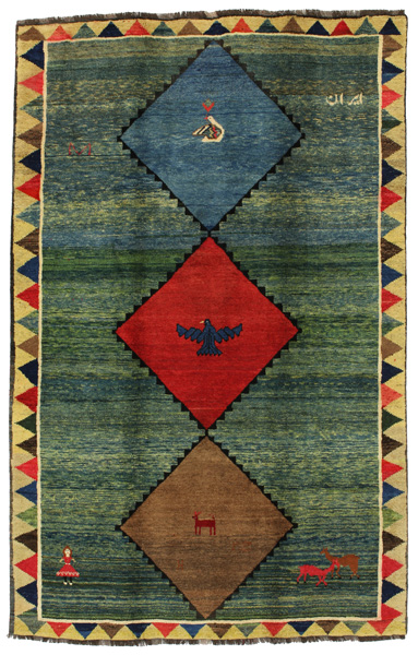 Gabbeh - Qashqai Персийски връзван килим 265x169