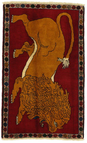 Kashkooli - Gabbeh Персийски връзван килим 135x83