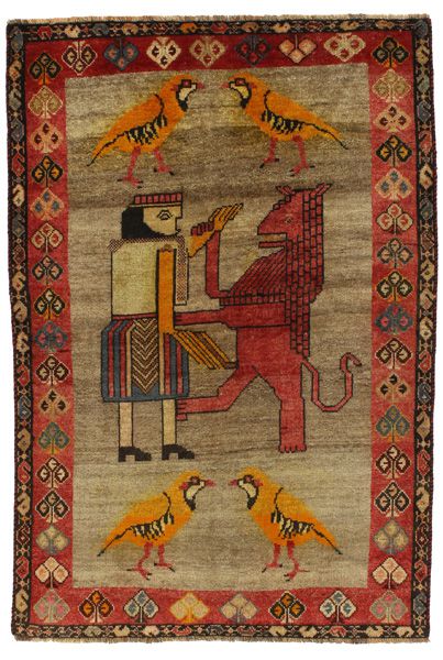 Gabbeh - Qashqai Персийски връзван килим 185x124