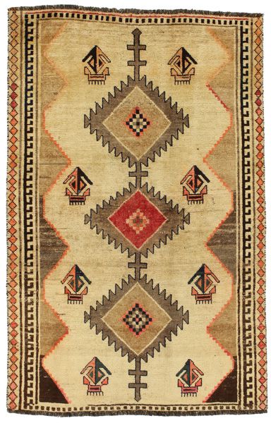Gabbeh - old Персийски връзван килим 197x126
