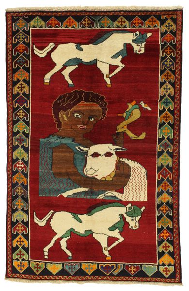 Gabbeh - Qashqai Персийски връзван килим 190x120
