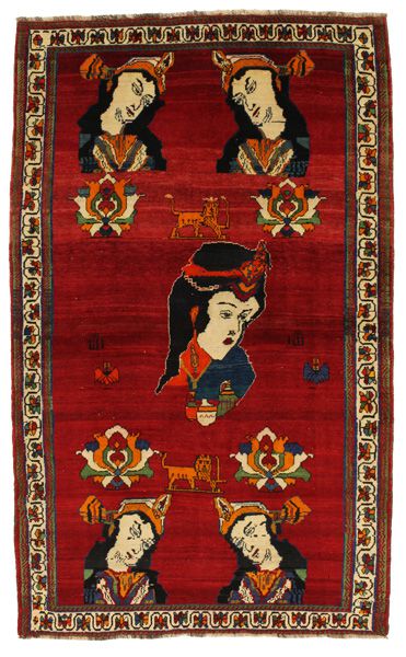 Gabbeh - Qashqai Персийски връзван килим 255x155