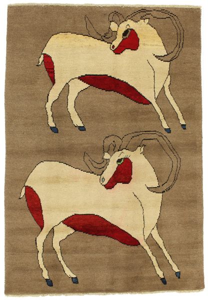 Gabbeh - Qashqai Персийски връзван килим 210x148