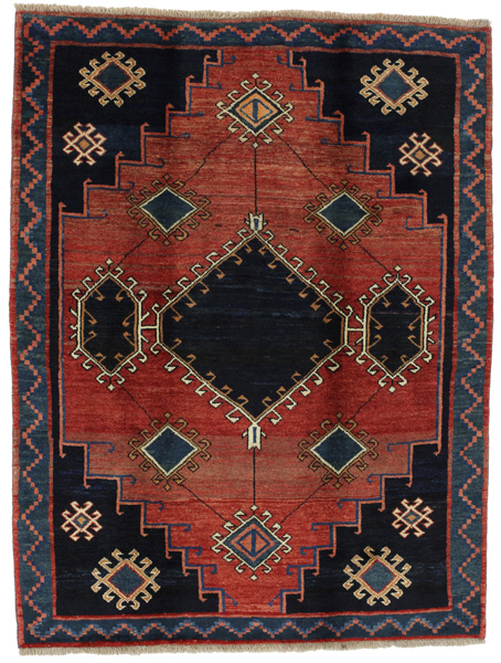 Gabbeh - Qashqai Персийски връзван килим 196x150
