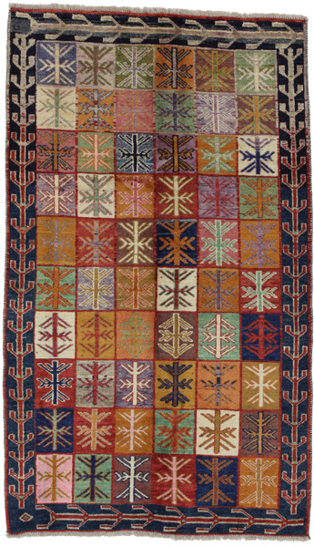 Gabbeh - Bakhtiari Персийски връзван килим 212x126
