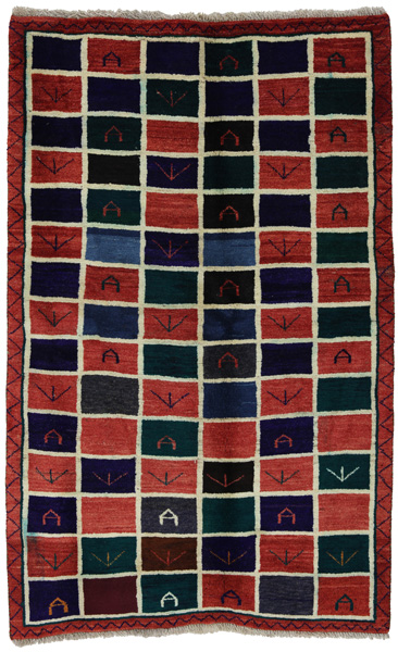 Gabbeh - Bakhtiari Персийски връзван килим 197x123