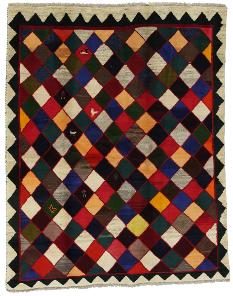 Gabbeh - Bakhtiari Персийски връзван килим 197x156