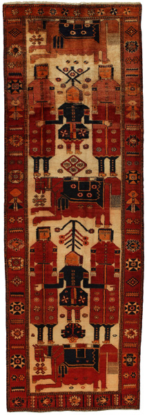 Lori - Bakhtiari Персийски връзван килим 393x132