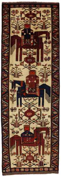 Bakhtiari - Qashqai Персийски връзван килим 404x135