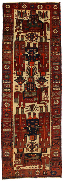 Bakhtiari - Qashqai Персийски връзван килим 415x140