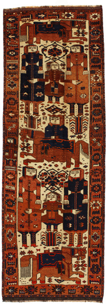 Bakhtiari - Qashqai Персийски връзван килим 361x125
