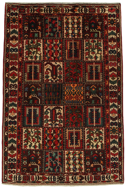 Bakhtiari Персийски връзван килим 198x132