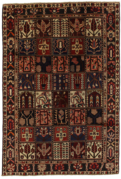 Bakhtiari Персийски връзван килим 301x208