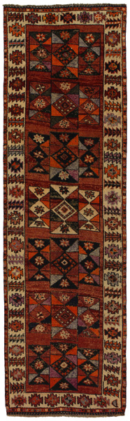 Bakhtiari - Qashqai Персийски връзван килим 402x120