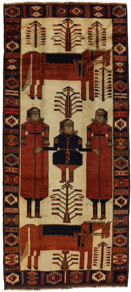 Lori - Qashqai Персийски връзван килим 333x147