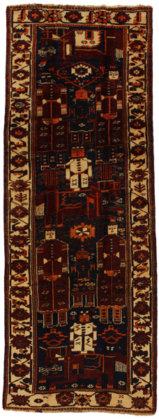 Bakhtiari - Qashqai Персийски връзван килим 373x138