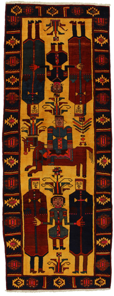 Lori - Bakhtiari Персийски връзван килим 356x132