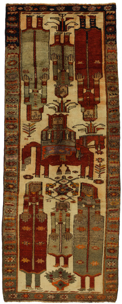 Bakhtiari - Qashqai Персийски връзван килим 338x128