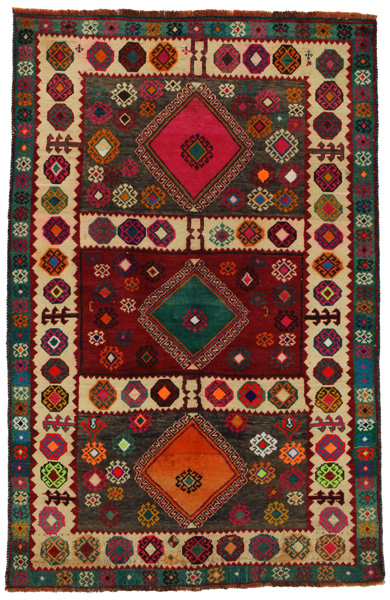 Qashqai - Gabbeh Персийски връзван килим 217x142