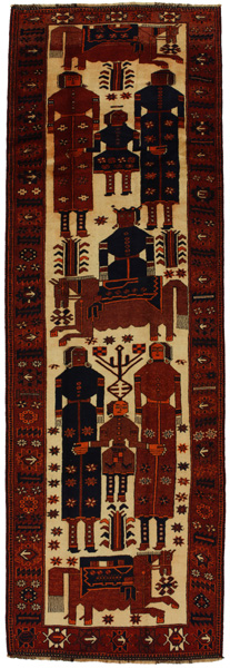 Bakhtiari - Qashqai Персийски връзван килим 430x140
