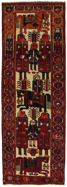 Bakhtiari - Qashqai Персийски връзван килим 435x150