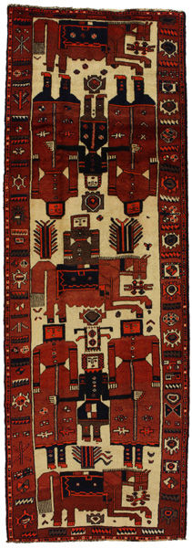 Bakhtiari - Qashqai Персийски връзван килим 422x143
