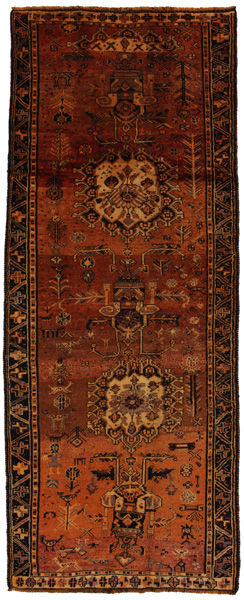 Lori - Qashqai Персийски връзван килим 368x146