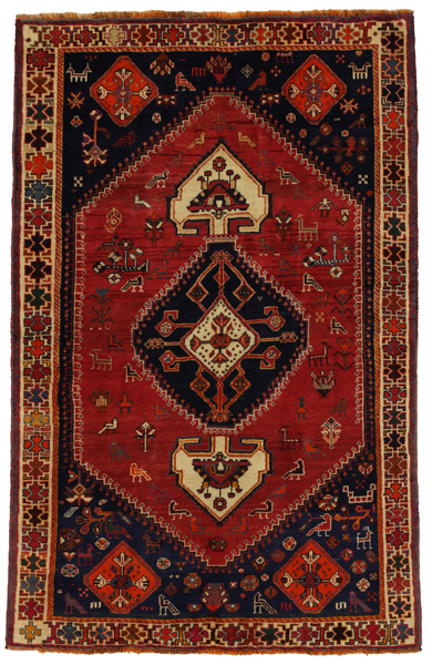 Yalameh - Qashqai Персийски връзван килим 203x132