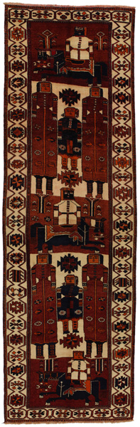 Bakhtiari - Qashqai Персийски връзван килим 436x137