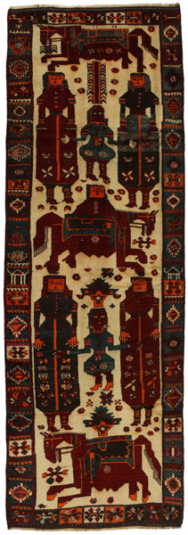 Bakhtiari - Qashqai Персийски връзван килим 414x139