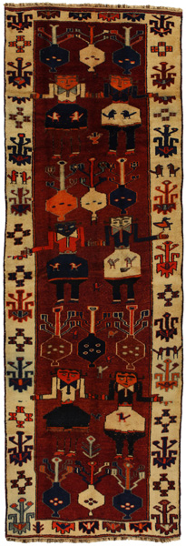 Lori - Bakhtiari Персийски връзван килим 412x137